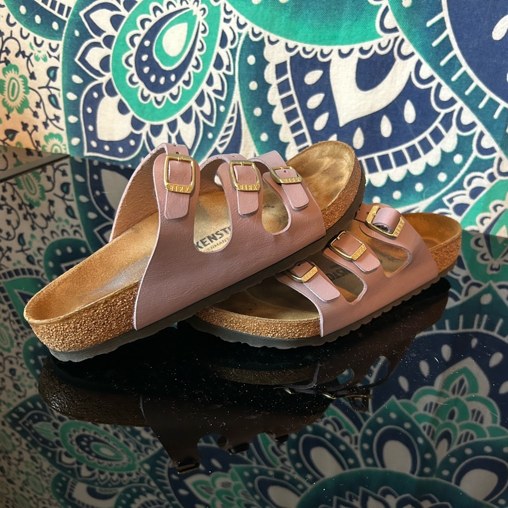 Birkenstock Florida Purple 3 Strap Sandals 39